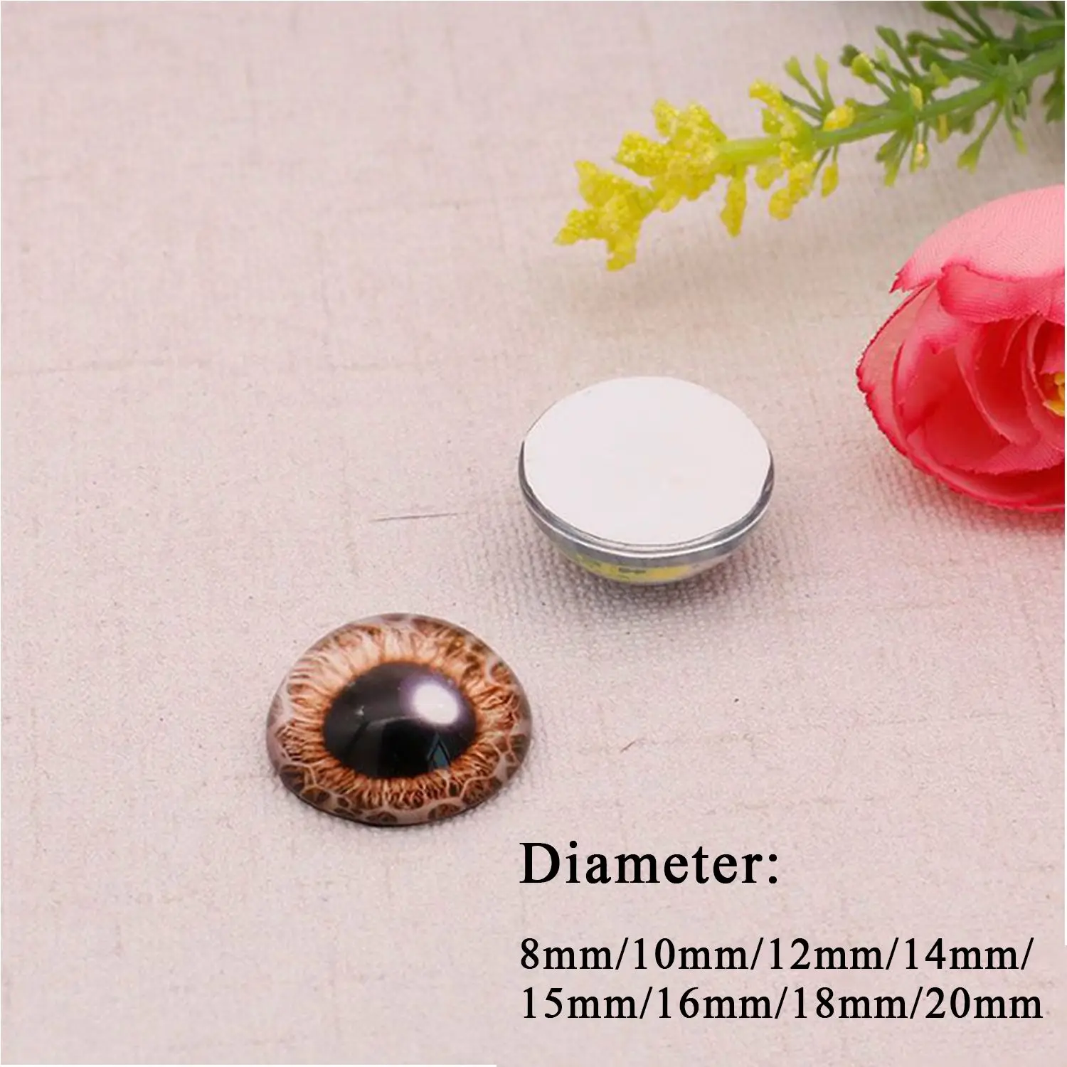 Ojos de cristal para muñecas - Cabujon decorativo 6-18 mm ninos - imagen 2