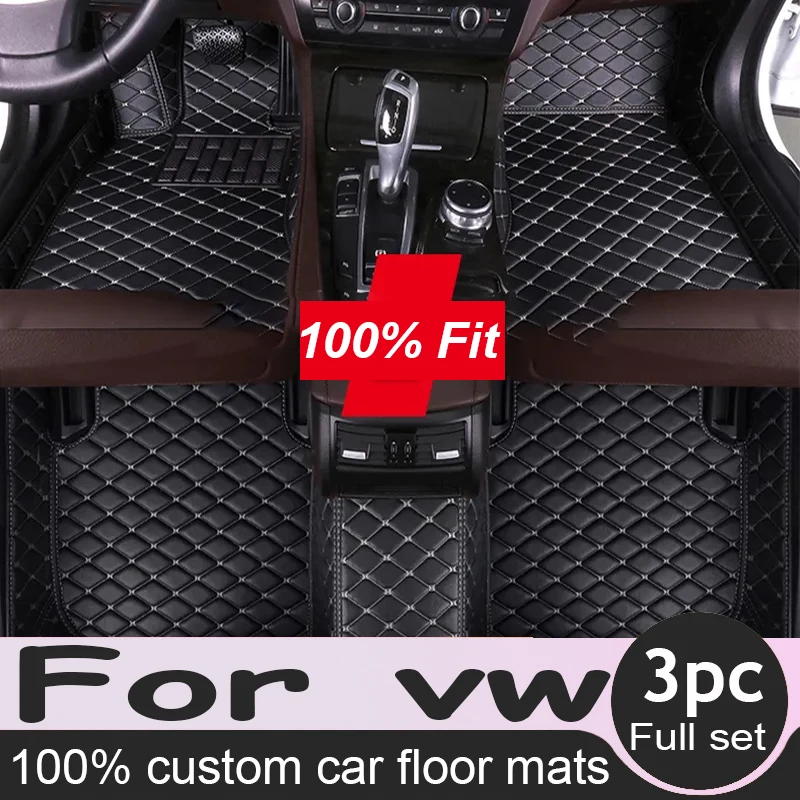 

Car Floor Mat for vw EOS Touran Polo Plus T-ROC Touran L ID4 CROZZ Jetta A5 ID.3 ID.6 X Sharan Amarok Golf Mk4 Car Accessories