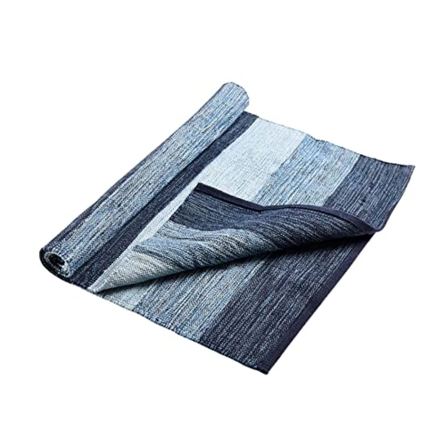 

Cotton Yoga Rug - Absorbent Grippy Tight Weave Ashtanga and Hot Yoga Rug Helps with Slippery Hands and Feet