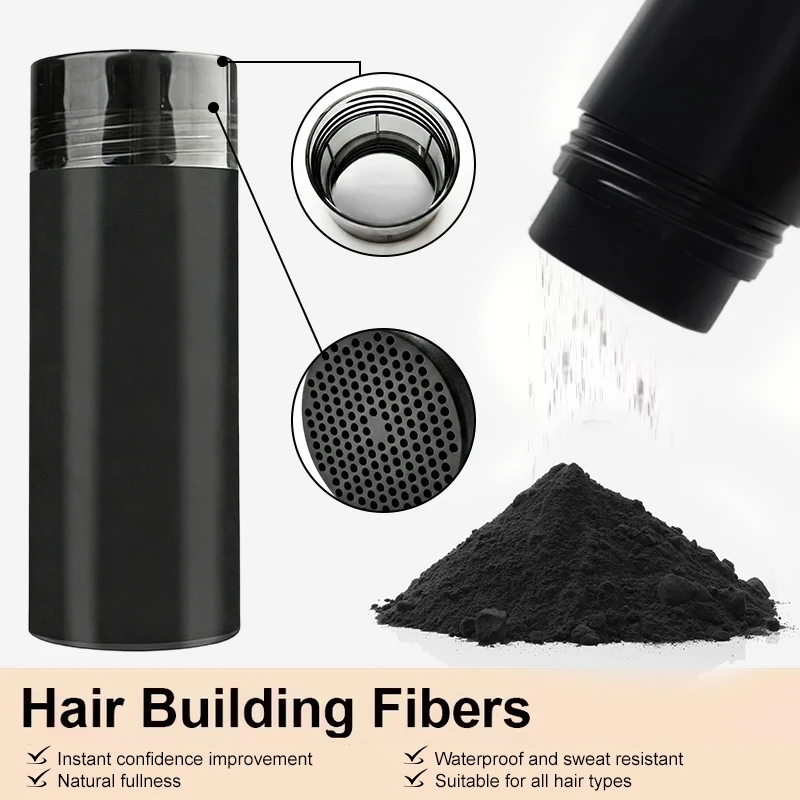 Hair Fiber Powder,Fiber Powder for Hair Instant Volume & Full Coverage Waterproof,Sweat-resistant Formula That Lasts
