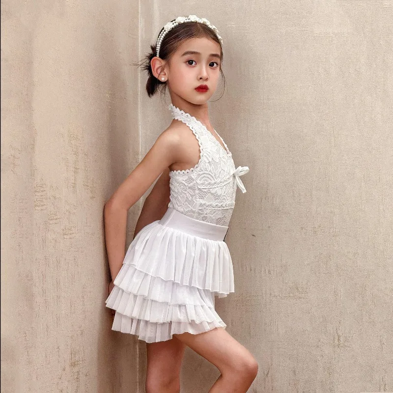 

2026 Summer New Style Latin Dance Costume for Girls High-end Training Suit for Children Performance Costume Dance Costume