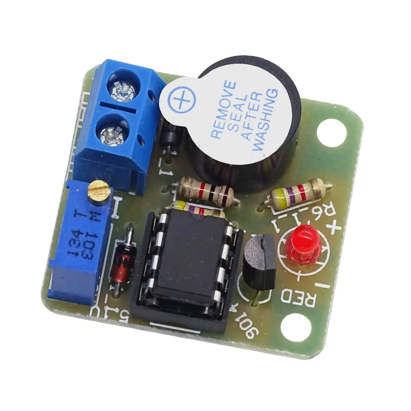 12V/9V Battery Low Voltage Protection Module - Over-Discharge Prevention with Sound & Light Alarm