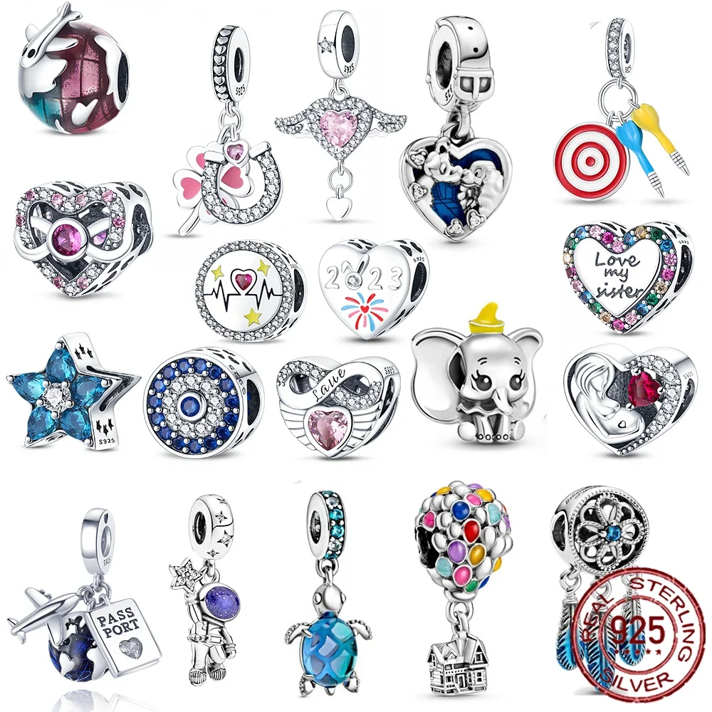 

Boomerang Balloon Love Beads Charms Fit Original 925 Pandora 925 Sterling Silver Charm Bracelet for Women Jewelry