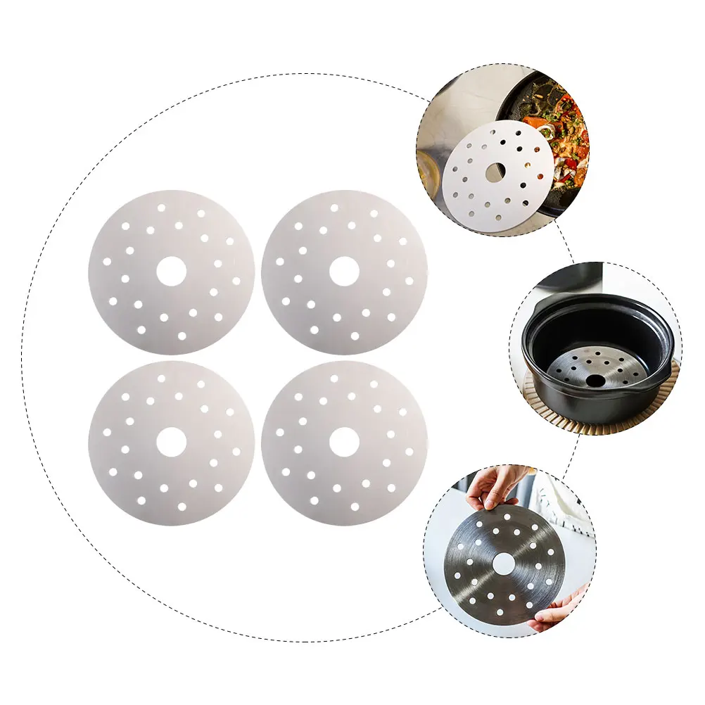 

4pcs Stainless Steel Heat-Conducting Fin For Casserole Induction Cooker Thermal Guide Plate Rust-Proof Wear-Resistant