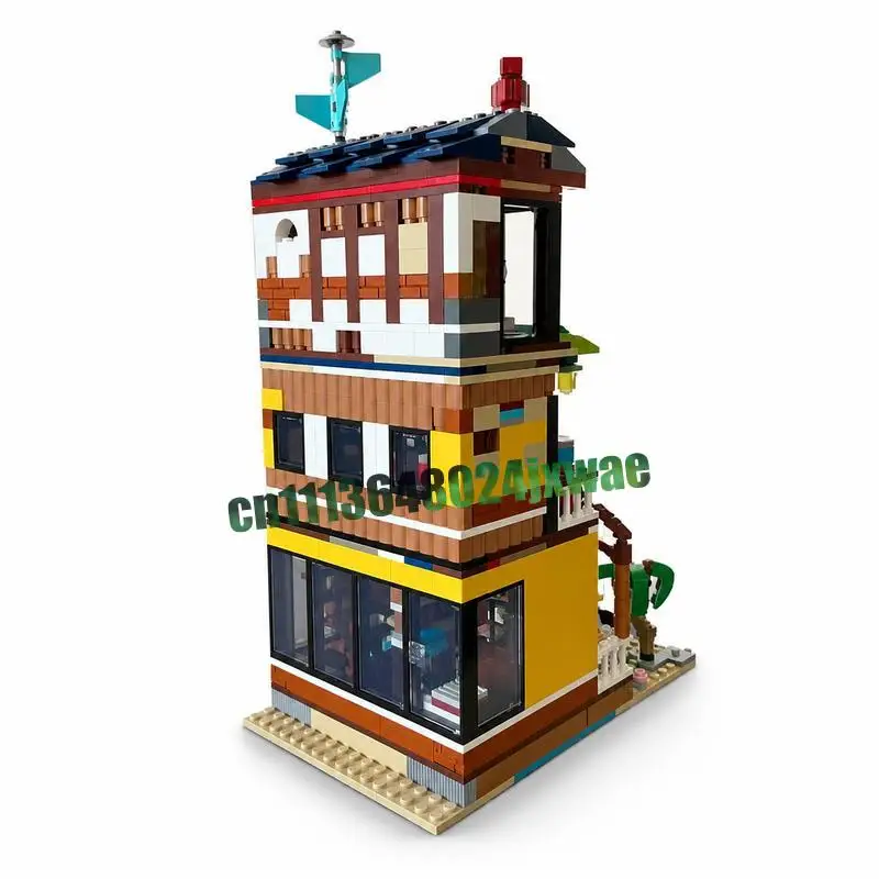 914 Parts Surf Bar Grill Modular MOC Creative Street View Building Blocks DIY Assembly Architecture Toy Collection Popular Gifts