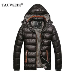 Winter Men Hooded Casual Stripe Jackets Parkas Coats Mens Padded Thicken Warm Parkas Male Outerwear Windbreaker Overcoat Jackets