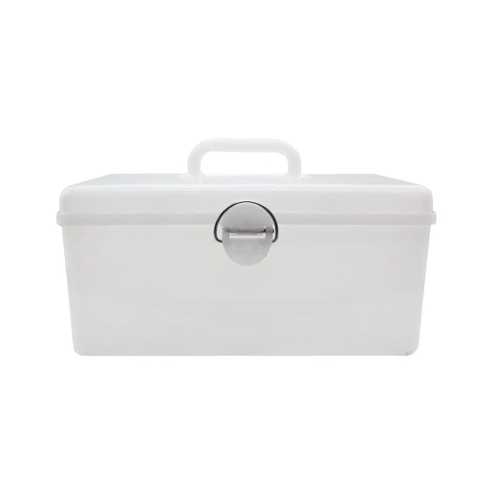 White Portable Mahjong Organizer Large Capacity Storage Box Premium Material Easy to Clean Multi Purpose Use Mahjong Box