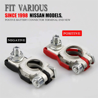 2pcs Car Battery Terminal Wire Cable Clamp Quick Release Connector For 12V 24V Positive+Negative Battery Plates Car Universal