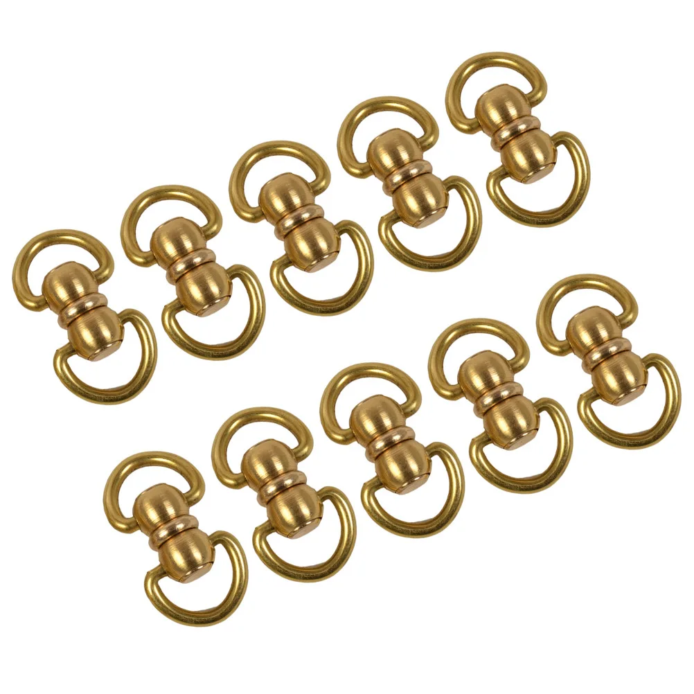 

10pcs Brass Octagonal Ring Connectors For Handbag Rings Adapter Linking Swivels Diy Jewelry Craft Making Accessories Golden S