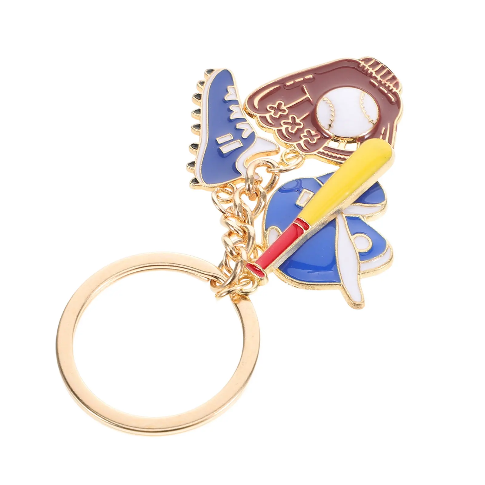 Baseball Keychain Pendant Ball Zinc Alloy Sporty Key Ring for Sports Enthusiasts Daily Use Travel Party Favors Fillers