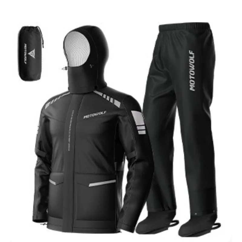 

Motorcycle Rain Suit Waterproof Durable Split Jacket Anti-Storm Outdoor Riding Gear Off-road Raincoat for Men & Women