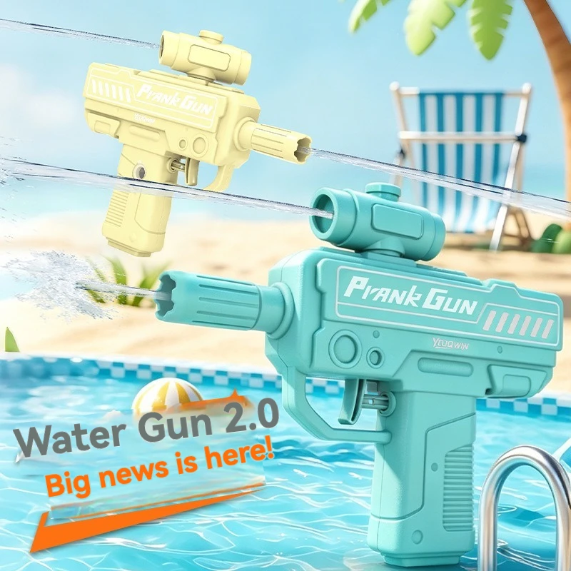 New double-sided reverse prank water gun, children's water spray toy, beach play water gun, mini portable dual-mode water gun