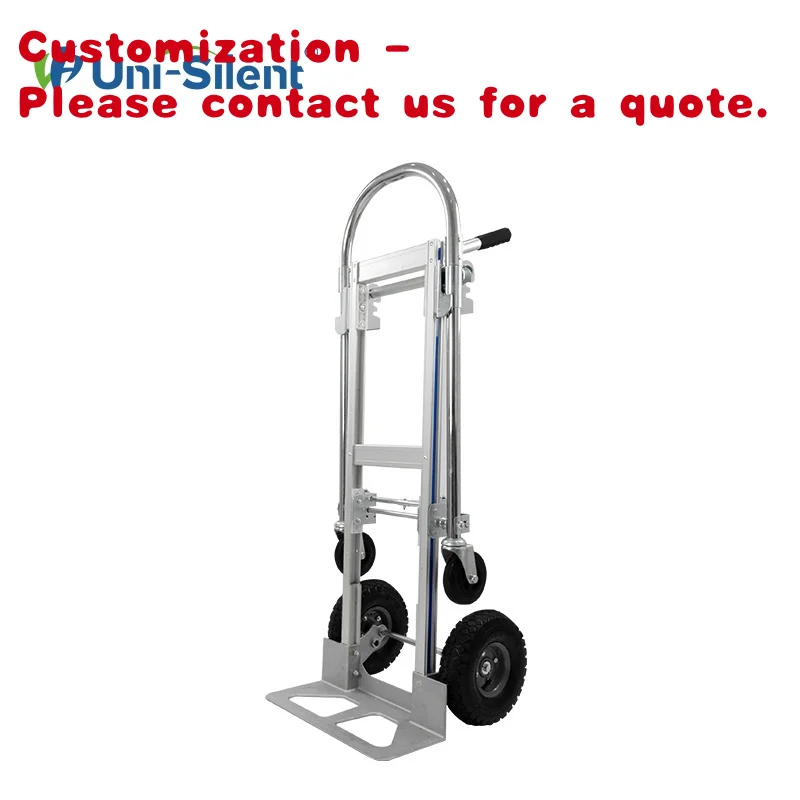 custom.-Silent 250kg Heavy Duty 2-in-1 Folding Platform Wagon Hand Truck Industrial Steel Tools Foldable Trolley Cart FHT250A