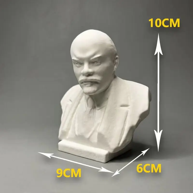 Plaster Statue of Lenin Gypsum Sculpture Artwork Ornaments Idol Gesso Hand Painted Decorations Adornment Communist Party Figures