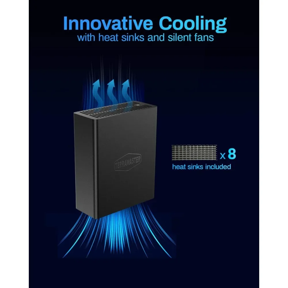 Fast Shipping.F8 SSD Plus NAS - 8Bay All SSD NAS Storage Core i3 8-Core 8-Thread CPU, 16GB DDR5 RAM, 10GbE Port