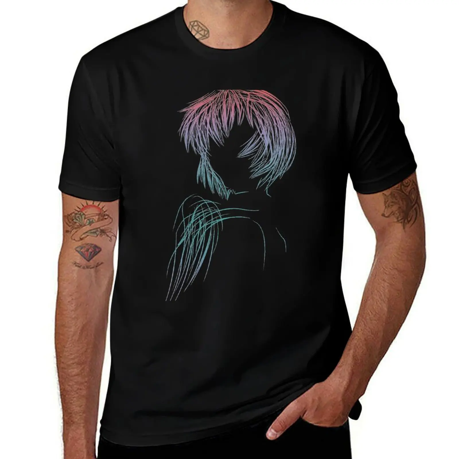 

Rei Digital Art T-Shirt High Elasticity Sports Tee Shirt