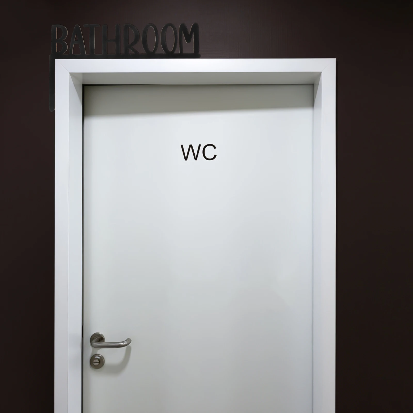 

Wooden Bathroom Door Sign Home Restroom Decor Artistic Craft Unique Letter Design Durable Rustic Wall Decor For Toilet Door Wood