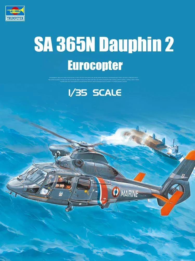 Trumpeter Plastic Assembled Aircraft Model Kit TP05106 Eurocopter SA 365N Dauphin 2 1/35