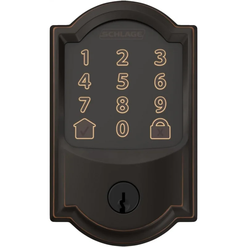 Imagem -04 - Schlage-smart Wi-fi Deadbolt com Camelot Trim Codificar em Bronze Envelhecido