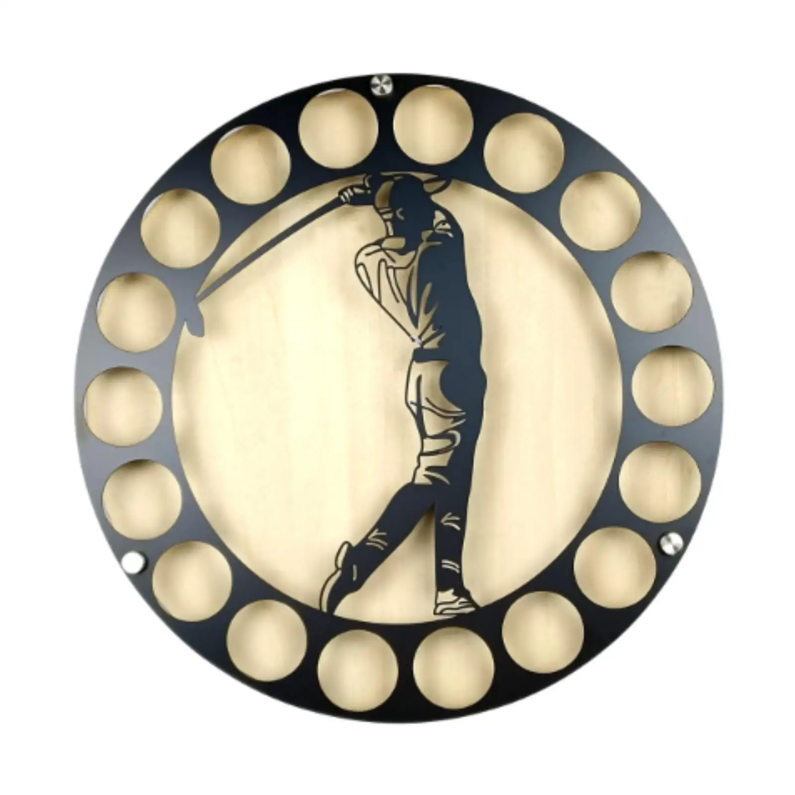 Golf Ball Display Holder Golfer Gift Metal Silhouette for Storing Autographed Balls Wall Art Golf Accessory Ball Collection Case