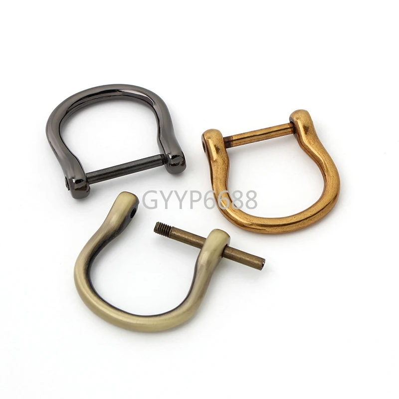 10/50/100PCS Metal Detachable Open Adjust Screw D Ring Buckle Shackle Clasp Leather Craft Bag Strap Handle Webbing Accessories