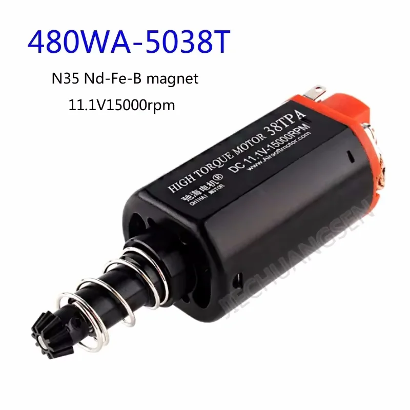 480WA-5038T N35 Nd-Fe-B 38TPA High Torque Motor Long Axis Motor For Gel Blaster Toy 11.1V15000rpm