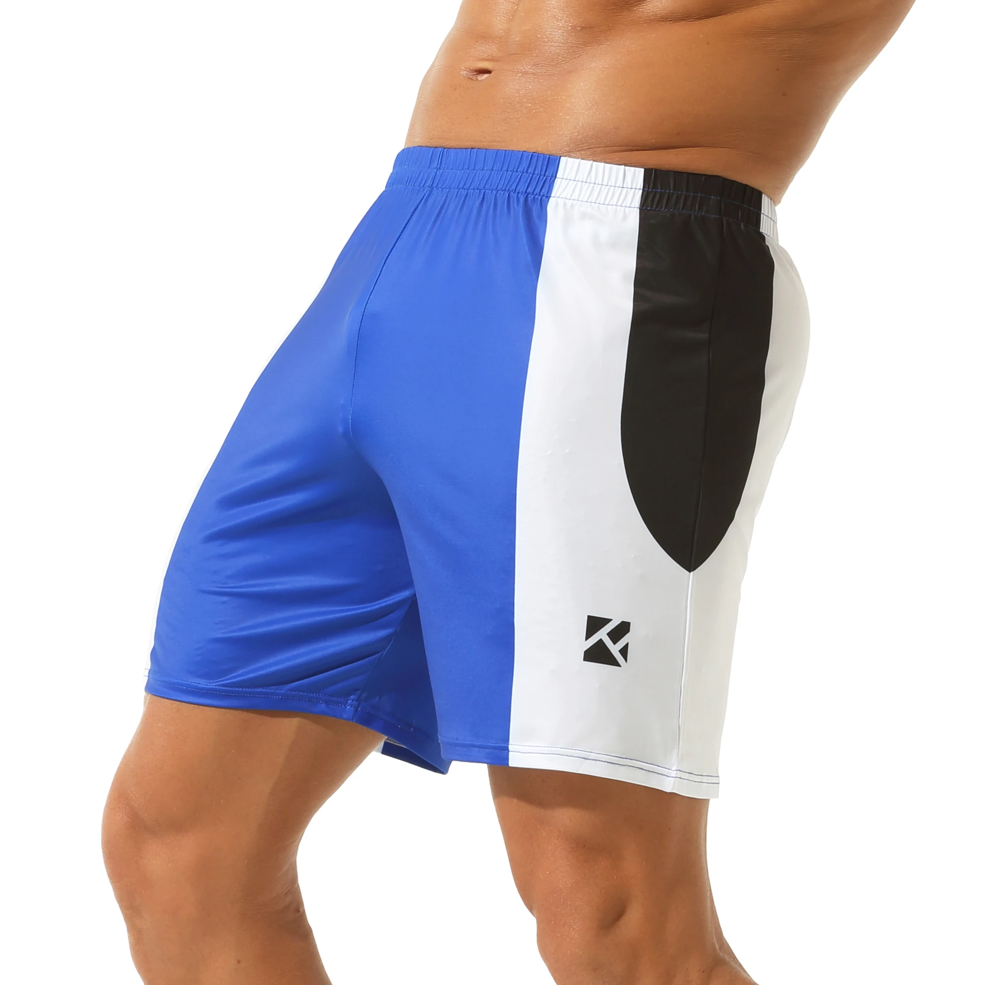 

Fashionable Contrasting Mens Sports Shorts Casual Loose Breathable Flat Corner Shorts Fitness Clubs Clothing Boxers Sports Pants