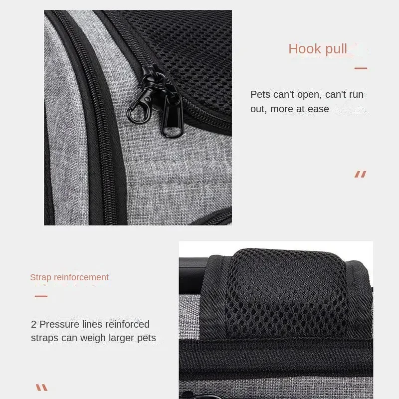 Portable Pet Trolley Suitcase Backpack Expandable Breathable Cat and Dog  Bag Ideal for Summer Travel with Pets