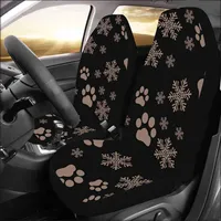 InterestPrint Universal Fit Custom Fingerprints Dog Paws Front Car Seat Covers Set of 2,Vehicle Seat Protector Car Mat Covers 20