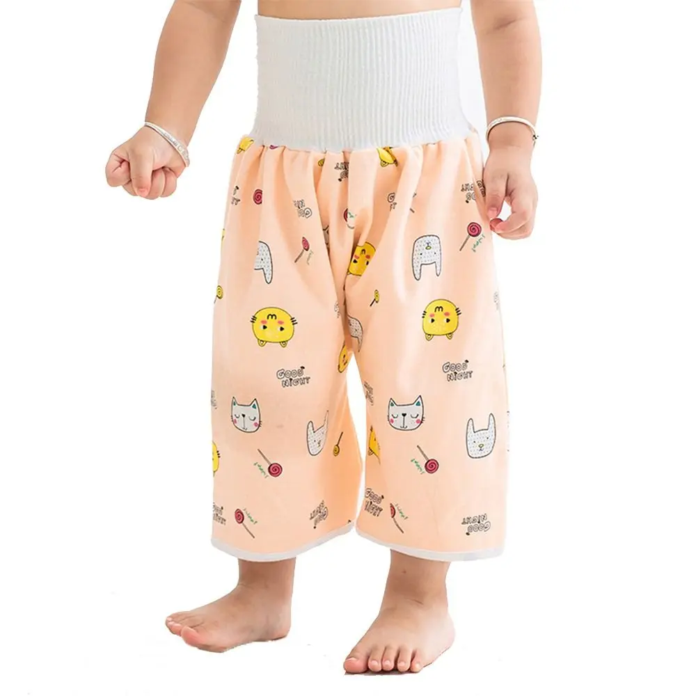 Pantaloni da allenamento per bambini 2 in 1 pantaloni impermeabili per pannolini pantaloni da allenamento per urina a prova di perdite per bambini pannolini di stoffa per bambini