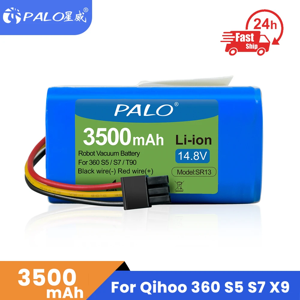 14.8v 3500mAh Li-ion Rechargeable Battery Pack for Qihoo 360 S5 S7 S7Pro T90 X9 Robotic Vacuum Cleaner Replacement Batteries