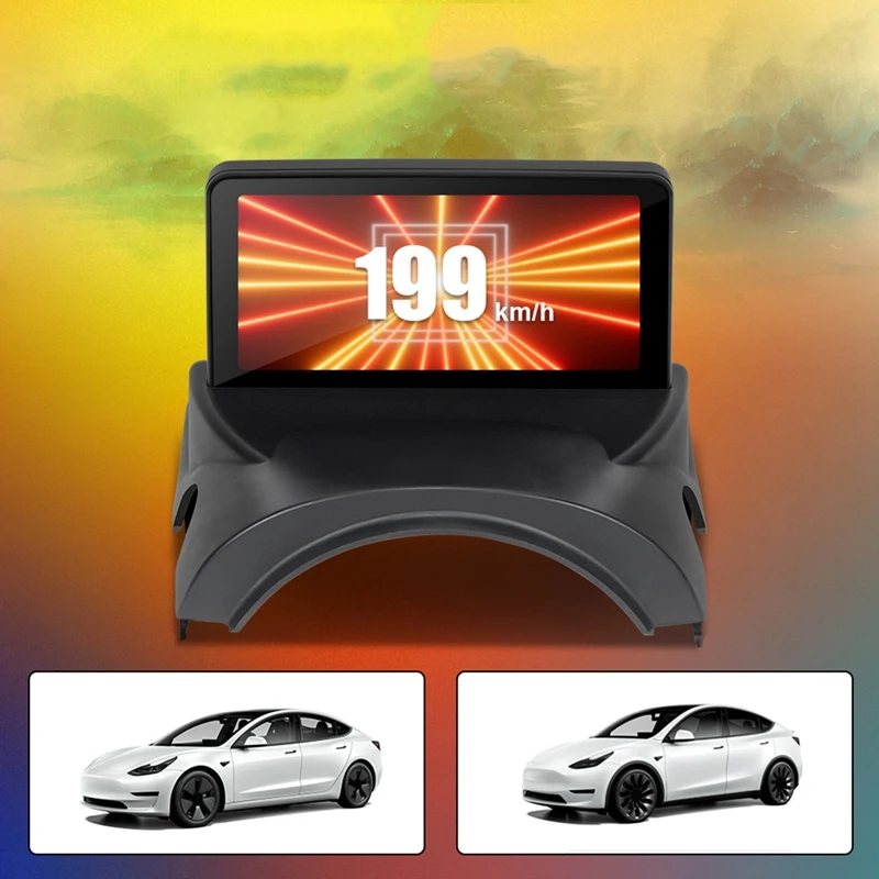 5.16 Inches HUD Head Up Display IPS Screen Turn Signal Charging Display For Tesla Model 3 Model Y LCD Speed Display