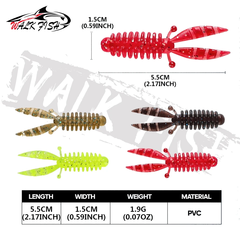 Walk Fish Señuelos de Camarón – Cebo Biónico para Lubina - imagen 5