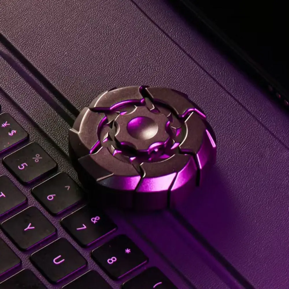 Luminoso luminoso fidget spinner rolamento silencioso durável girando topo ponta do dedo roda dentada rotador design giroscópio brinquedo