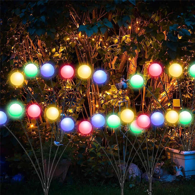 

4 PCS Solar Garden Lights Solar Swaying Light Sway By Wind, Solar Outdoor Lights 6LED For Yard Patio Decor Colo Light