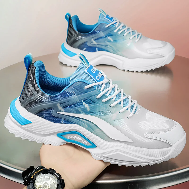 

Spring Trendy Men's Sneakers 2025 Designer Men's Shoes Comfortable Breathable Platform Shoes Running Shoe Tenis Masculino Box