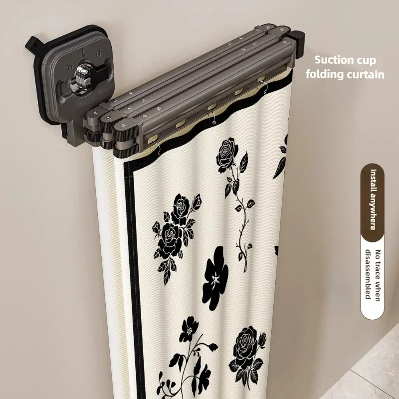 

Folding Invisible Bathroom No Punching Toilet Bathing Waterproof Partition Dry and Wet Separation Shower Curtain