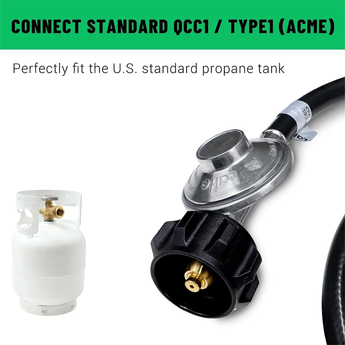 RTCX-12 Ft Quick Connect Propane Hose for Rv to Grill, with 1/4 Inch Quick Key Connect Plug X 3/8 Inch Female Flare