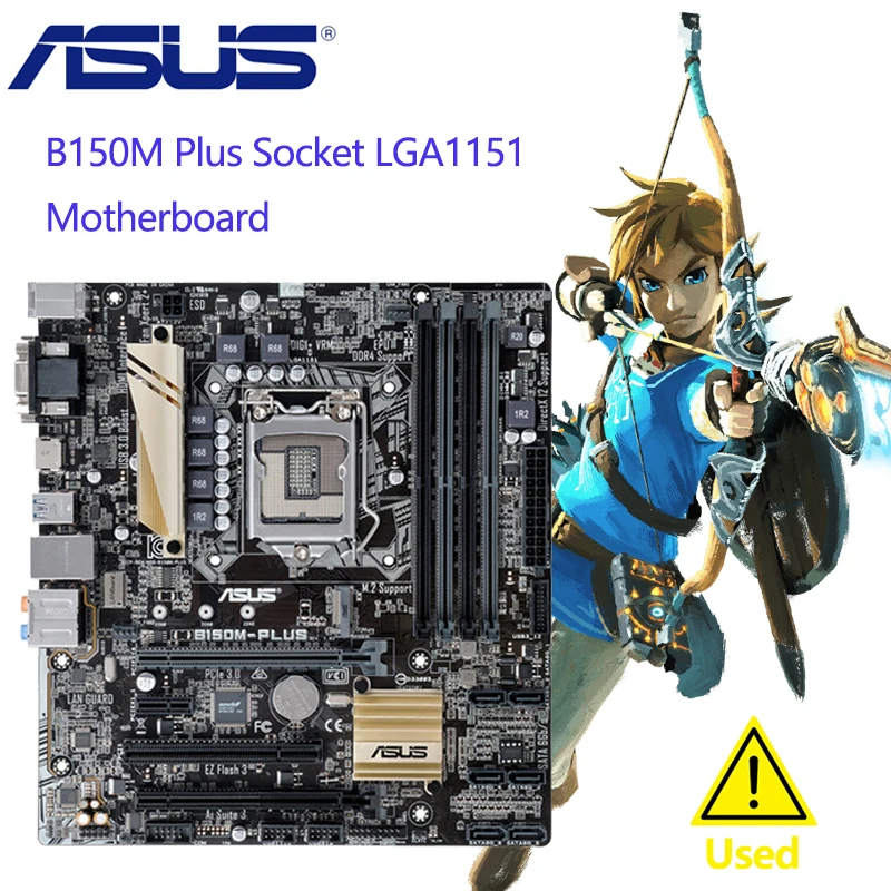 Used Asus B150M Plus Socket LGA1151 Motherboard