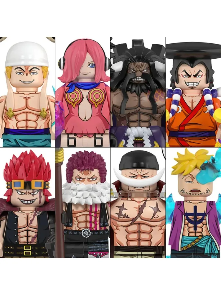WM6188 ONE PIECE Luffy Zoro Nami Sanji Chopper Bausteine Mini-Actionfiguren Zubehör Halloween Weihnachtsgeschenke für Kinder
