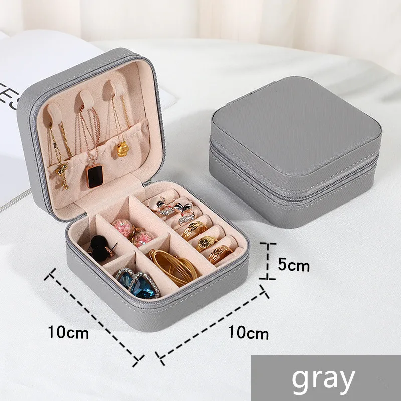 Portable Travel Accessories Box para Mulheres, Organizador De Jóias, Anel, Brincos, Armazenamento De Colar, Aniversário, Presentes De Festa De Natal