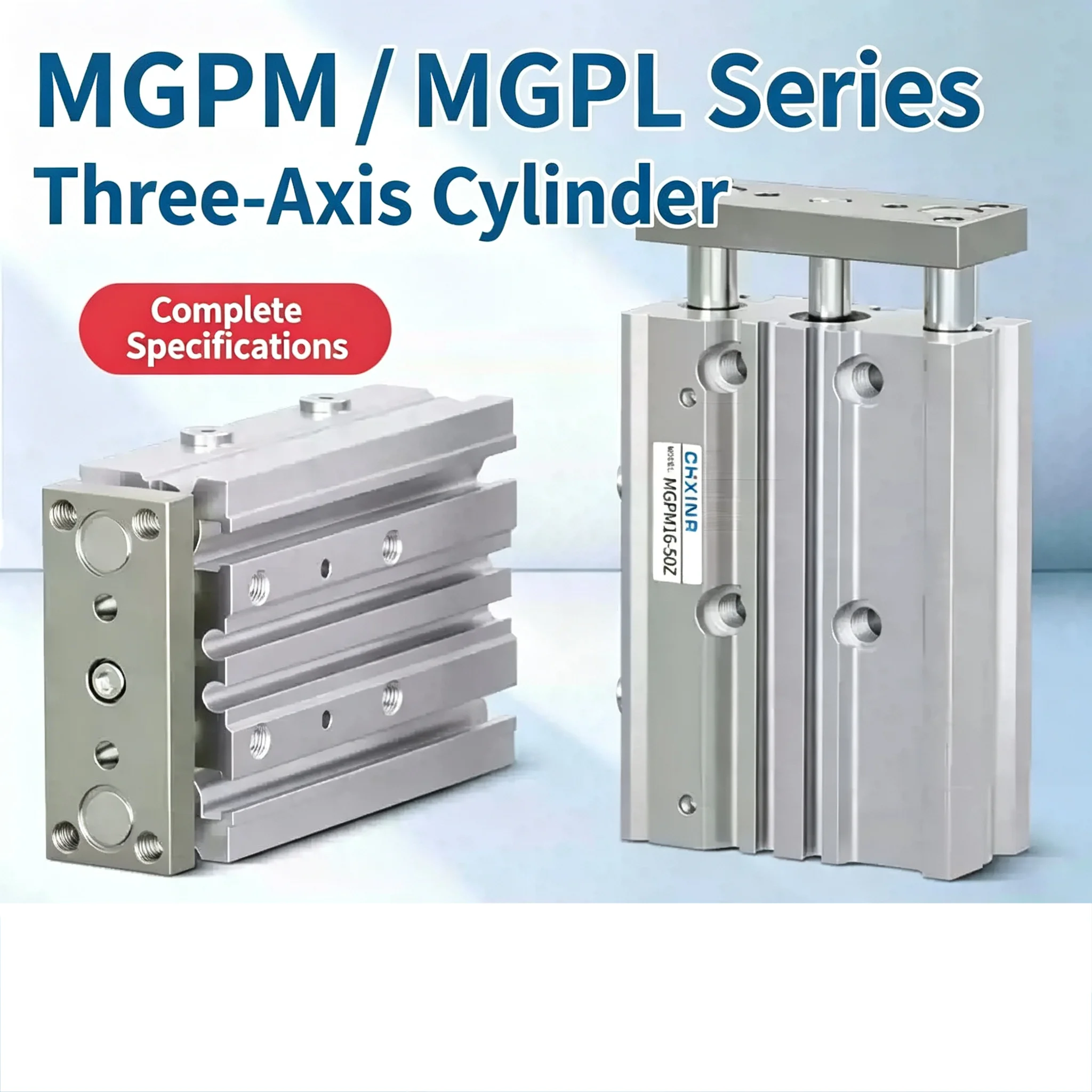 Compact Three‑Axis Guided Cylinder MGPM12/16/20*10/20/25/30/40/50/75/100/125Z