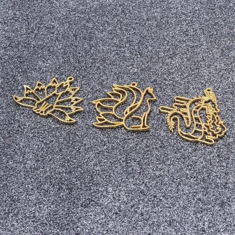 3pcs Dragon Frame Resin epoxy trasing silicone mold diy craft home motion