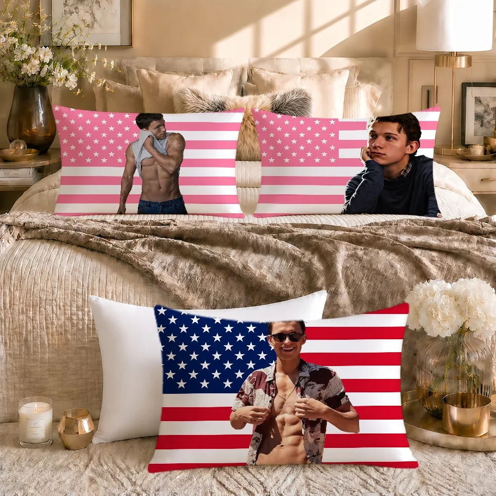 Actor T-Tom H-Holland Cushion Cover Soft Rectangle Pillowcover Home Sofa Living Room Decor Dorm Bedside Hogar Pillowcase Gift