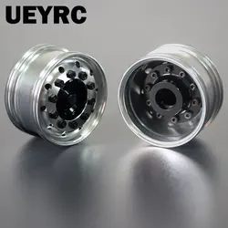 2pcs 1:14th Scale Metal Front Hub 25mm Wheels Rim for Tamiya RC Truck Tipper SCANIA 770S 56368 VOLVO ACTROS BENZ MAN Model Car