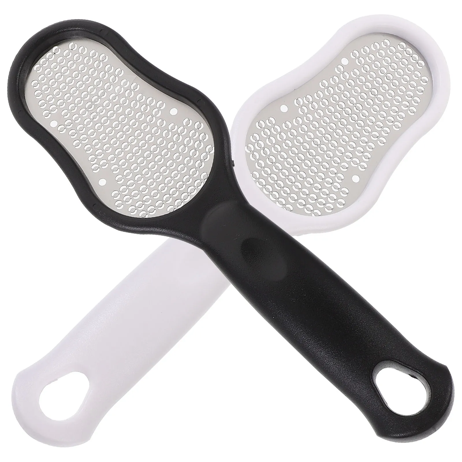 

2Pcs Handheld Foot File Stainless Steel Sole Scrubber for Dry Skin Removal Pedicure Care Callus Remover Pedicure Foot Rasp
