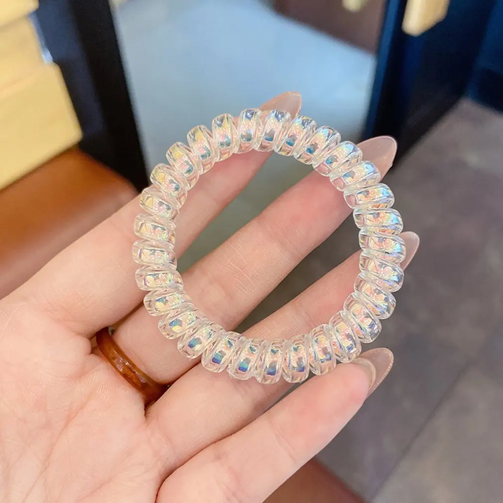 소녀용 헤어 타이 액세서리, 패션 꽃 고무 밴드, 탄성 헤어 밴드, 포니테일 스크런치, 여성용 헤어 타이