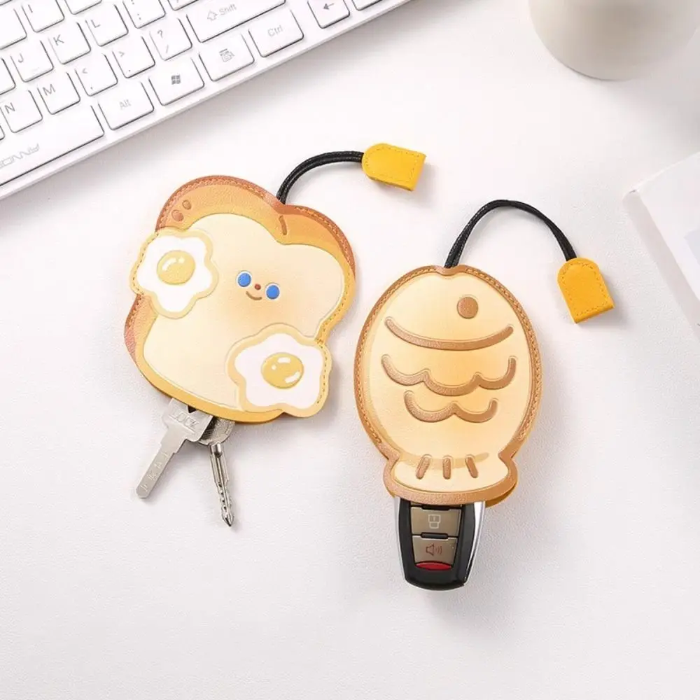 PU Leather Key Bag Universal Large Capacity Pull-out Key Bag Multi-function Car Key Case Motorcycle view 2