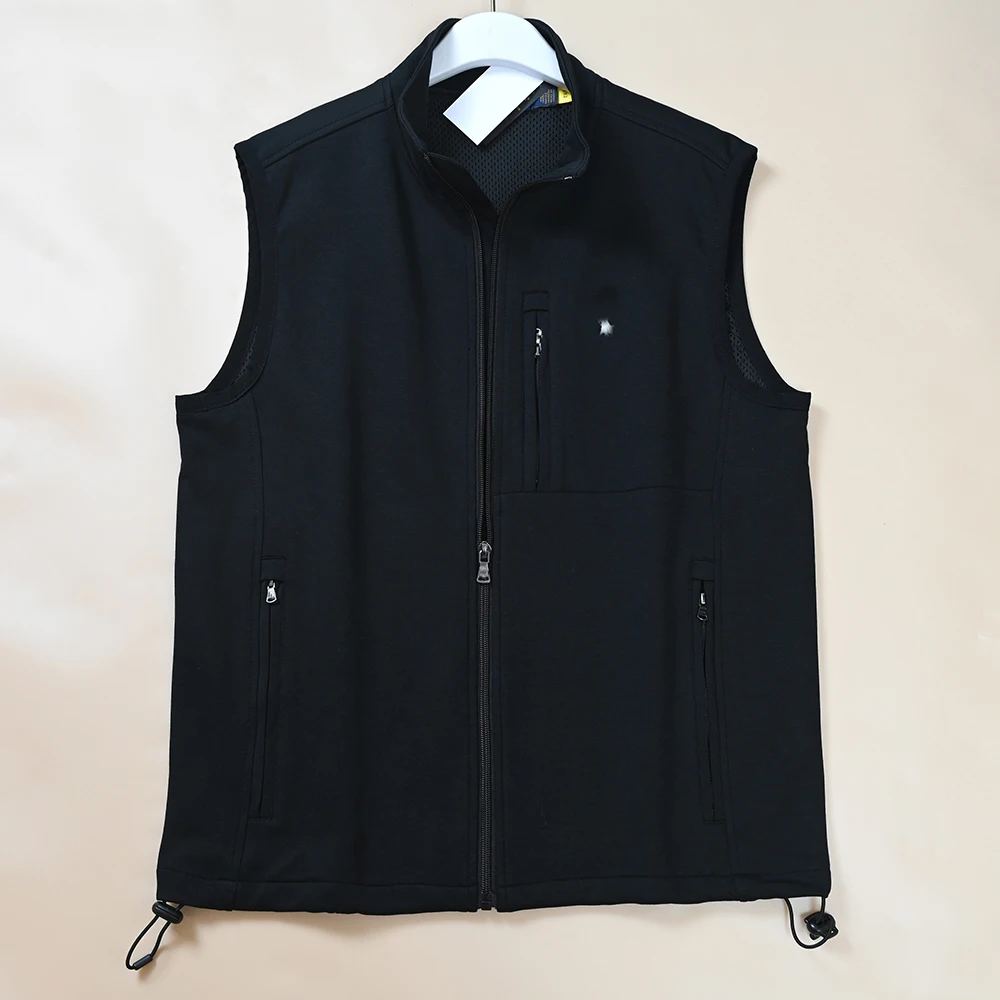 

Новый мужской хлопковый повседневный универсальный жилет с вышивкой и воротником-стойкой на молнии, свободный крой Faion Urban Sle, осенний сезон