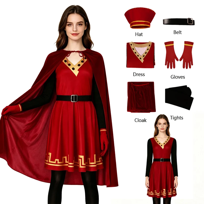 costume-de-cosplay-shrek-lord-farquaad-pour-femmes-robe-rouge-cape-chapeau-ceinture-gants-collants-tenue-pour-femmes-adultes-halloween-carnivasuit